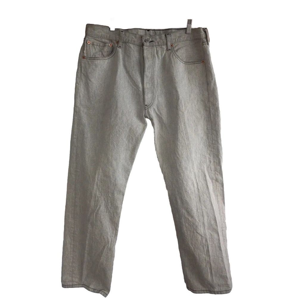Vintage LEVI'S 501 XX Men's 38x32 Denim Jeans‎ Straight Light Gray 80s 90s - Picture 6 of 16